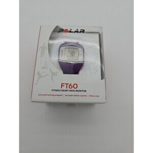 Polar FT60 Heart Rate Monitor Watch w/ Chest Strap Black Needs Batteries